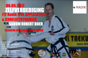 Flyer Zelfverdediging met Robert Boer 6 mei 2017